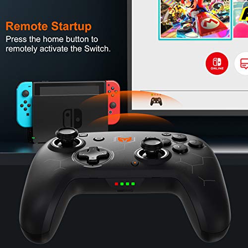 Wireless Gaming Controllers, BIGBIG WON PC Gaming Controller Custom Button, 6-Axis Gyro, Dual Shock, Macro, Turbo, 2.4GHz Dongle Gamepad for Windows 10/Android/iOS/Switch Bluetooth Controller Black - color: Z-C2