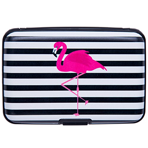 RFID Blocking Credit Card Protector Case Holder Wallet for Men Women | RFID Blocking Credit Card Protector Aluminum ID Case Hard Shell Business Card Holders Metal Wallet for Men or Women - color: Crane