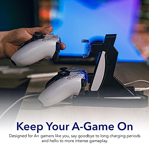 Charging Dock Station for PlayStation 5 Controllers - Vertical Controller Charger Stand, Dual Ports PS5 Charging Dock, Overcharge Protection PS5 USB Charging Station