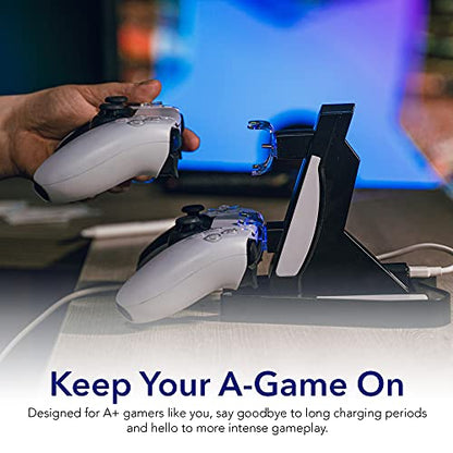 Charging Dock Station for PlayStation 5 Controllers - Vertical Controller Charger Stand, Dual Ports PS5 Charging Dock, Overcharge Protection PS5 USB Charging Station