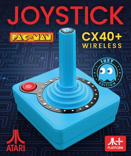 Pac-Man Atari CX40+ Wireless Joystick - Inky Edition - Blue - color: Blue, style: Inky Edition