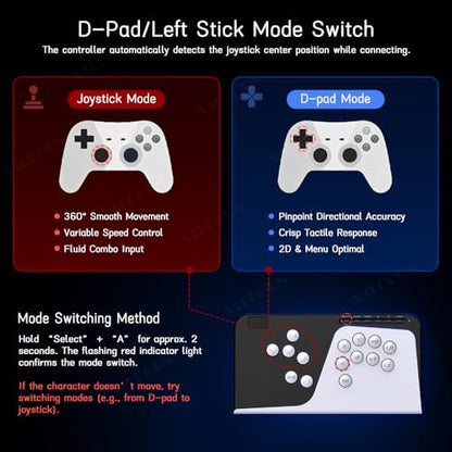 VILCORN Leverless Arcade Stick, All-Button Fighting Controller for PC Steam, PS4, Xbox, Switch/Switch2, Android ios T8 SF6 Game Keyboard with Macro & Turbo