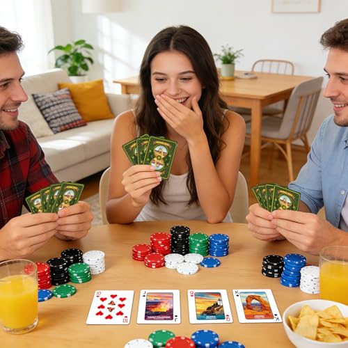 Playing Cards 2 Pack, 2 Deck of Cards, National Park Theme Playing Cards | Standard, Poker Cards Set for Card Games, Family Game Night,Blackjack,Camping,Travel,Party Favors,Birthday,Stocking Stuffers - style: National Park