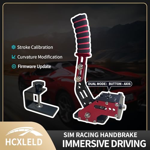 HCXLELD Sim Racing Handbrake, G29 T300 Racing Wheel for PS4/PS5, G920 TX Racing Wheel for XBOX Series X/S, All Racing Wheels for Windows, and included table clamp