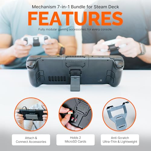 Mechanism Deckmate 7-in-1 Bundle | Steam Deck Kickstand, Battery, SSD, VESA & Wall Mounting Kit | Case Friendly Steam Deck Accessories | Mount Anything - color: Steam Deck