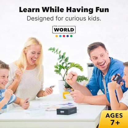 The World Game - Geography Card Game - Educational Games for Kids, Family and Adults - Cool Learning Gift Idea for Teenage Boys & Girls 8-12 with Map