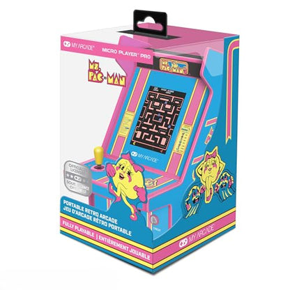 My Arcade Ms. Pac-Man Micro Player Pro: Classic Arcades, 2.75 Inch Screen, Retro Gaming, Games for Kids and Adults - style: Ms Pac Man