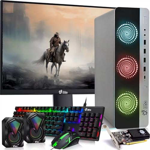HP RGB Gaming Desktop PC Bundle - Intel Core i7 6th Gen, 16GB DDR4 Ram, 1TB SSD, Radeon RX - 550 4GB GDDR5, 24-Inch Monitor - Prebuilt Gaming Computer, RGB Set - Windows 11 Pro (Renewed)