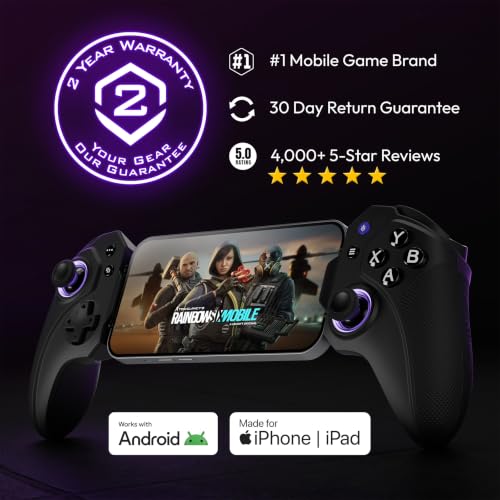 ELO Vagabond Mobile Gaming Controller & Travel Case Bundle | iPhone 15/16, iPad Mini & Android Phone Controller (USBC) - Call of Duty Mobile, PS Remote Play, Xbox Cloud Gaming & More