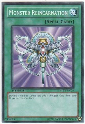 Yu-Gi-Oh! - Monster Reincarnation (5DS3-EN027) - Starter Deck: Duelist Toolbox - 1st Edition - Common