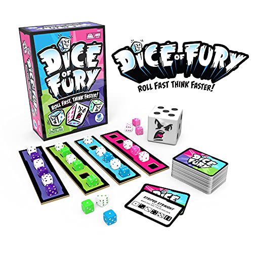 Educational Insights Dice of Fury - Family Board Games for Adults, Teens, and Kids, Dice Games for Family Game Night, Fast-Paced Table Top Party Game, Fun Group Play, Mental Math Activity