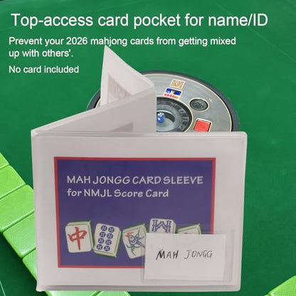 AOG Large Mahjong Card Cover,4 Pack,Waterproof,Plastic Protector Sleeves | Durable & Spill-Resistant,Glare-Free Matte Finish, Mahjong Nights,mahjong players,gifts for friends or fellow players - size: Large Size 4pack