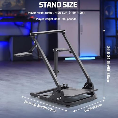 Marada Racing Steering Wheel Stand Adjustable Driving Simulator Cockpit Fit for Thrustmaster T300RS T500RS, for Logitech G929 923 Wheel & Pedals & Handbrake Purchase Separately