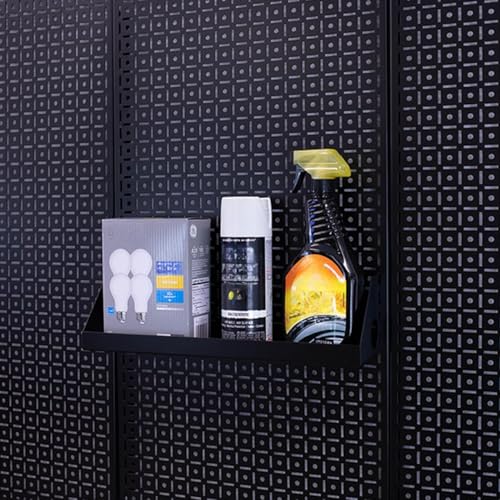 4"x16" Impact Shelf for Wall Storage On The Metal Pegboard System - color: Black