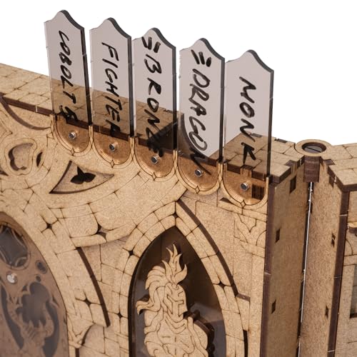 Towerrex DND DM Screen Dragonheart with Dice Tower, Initiative Tracker, HR Tracker, Dungeon Master Screen for Role Playing Games, TTRPG Nerdy Gifts