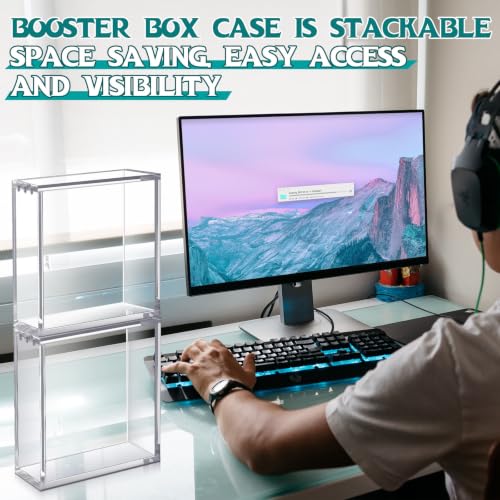 Cinnvoice Collector Booster Boxes, Compatible with MTG Collector Booster Boxes Acrylic Magnetic Case Protective Stackable for Collectors (2 Pcs,5.67 x 1.54 x 5.24 Inch)