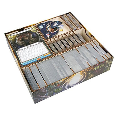 Wooden Game Organizer Compatible with Cosmic Encounter – 9 Removable Trays for Cards, Ships, Planets and Tokens, Laser-Cut Birch Kit – The Broken Token