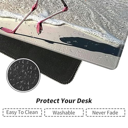 Flamingo for MTG & TCG Playmat Mouse Pad,BFDHGQZC 24" x 14" Game Mat for MTG/RPG/CCG Trading Card Game Playmats Table Mat Perfect for Card Games Video Games Computer Office - color: Flamingo