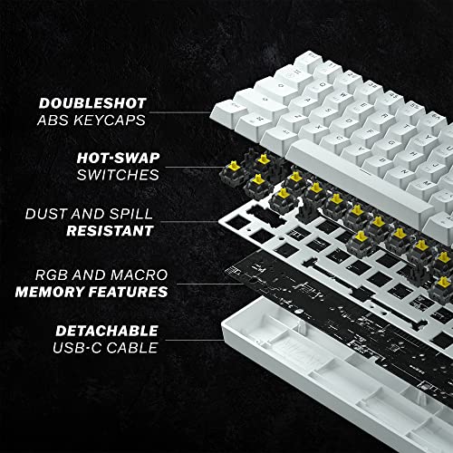 HK Gaming Keycap Set for Mechanical Keyboard - color: White, size: Gateron Mechanical Blue