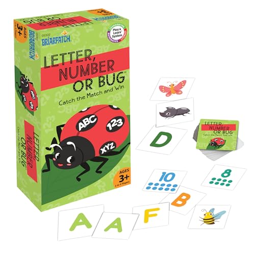 Briarpatch, Letter Number or Bug Game, Early Preschool Learning for Toddlers, Kindergarten and 1st Grade