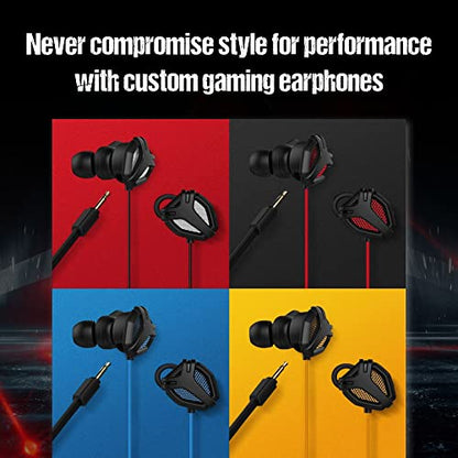 SPE-G9 Light Gaming Earbuds Single Driver 3.5mm with Dual Microphone | Wired Earbuds with 1.5m Cable | for PC, Mobile, Xbox, PS5, PS4, Switch | in-Ear Gaming Headset (Blue)