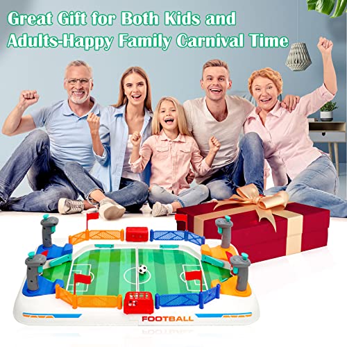 COUOMOXA Soccer Board Game for Kids: Mini Foosball Table Game - Interaction Soccer Toys for 3 4 5 6 7 8-12 Year Old Indoor Family Playroom Party - Perfect Birthday Sports Gift for Boys Girls