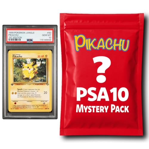 Pikachu PSA 10 Graded PKM Card Mystery Pack Trading Card Game