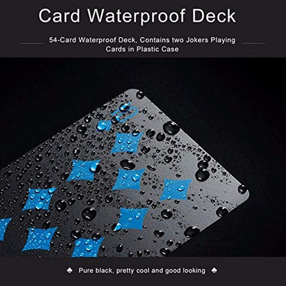 Merytes 2 Deck of Waterproof Poker Cards and Playing Cards with Flexible Plastic PVC and Classic Trick Cards - color: Red Blue