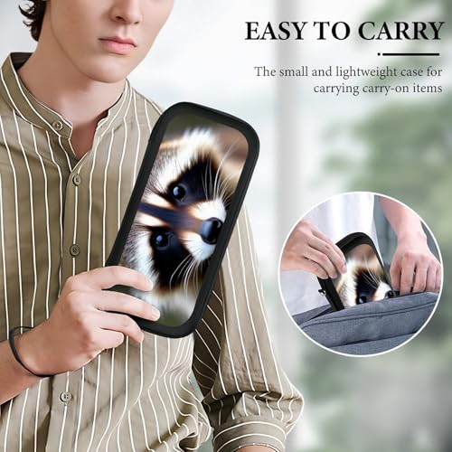 Carrying Case Compatible with Switch, Cute Animal Raccoon Protective Travel Storage Bag Hard Shell Game Holder Organizer with 15 Game Cartridges - color: Color(86)