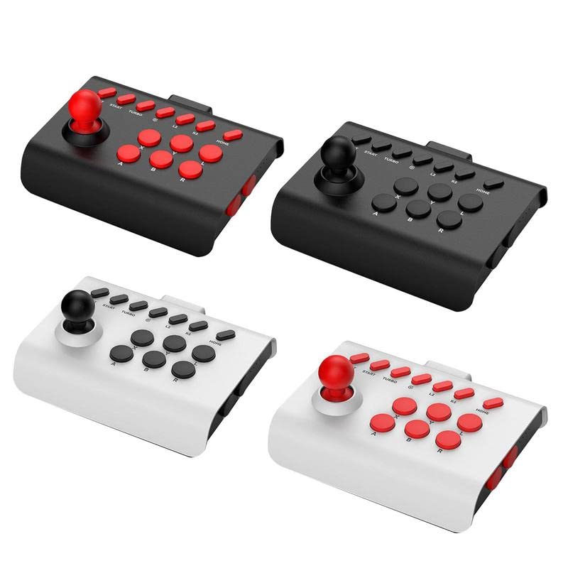 Arcade Fight Stick Joystick For PS4/PS3/PC,Game Controller Fighting Joystick with Turbo & Macro Functions (black) - color: black