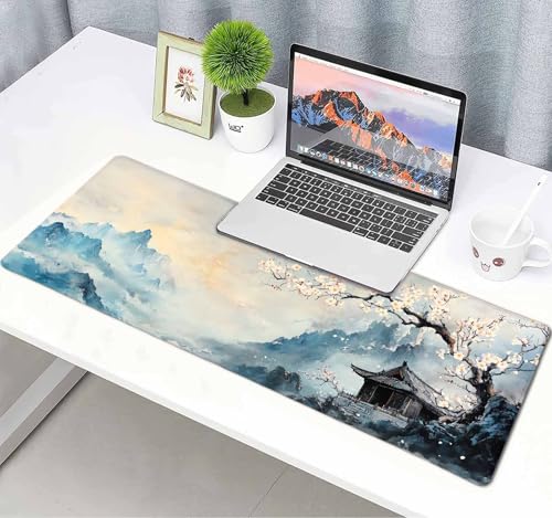 Large Mouse Pad, Desk Mat Computer Keyboard Pad Non-Slip Rubber Base Waterproof with Stitched Edges for Laptop Gaming, Office & Home 31.5 x 11.8 Inch (XL-04) - color: Xl-04
