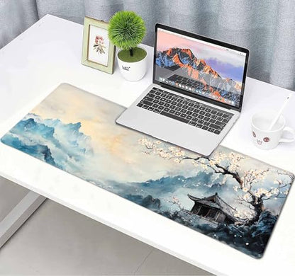 Large Mouse Pad, Desk Mat Computer Keyboard Pad Non-Slip Rubber Base Waterproof with Stitched Edges for Laptop Gaming, Office & Home 31.5 x 11.8 Inch (XL-04) - color: Xl-04