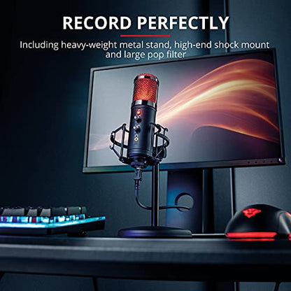 Trust Gaming GXT 256 Exxo USB Streaming Microphone for PC, Laptop and PS4, Black - style: GXT 256 Exxo