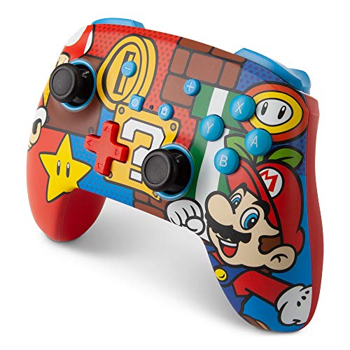 PowerA Enhanced Wireless Controller for Nintendo Switch/Switch 2 / Switch Lite/OLED Model - Mario Pop - Gamepad, game controller, Officially Licensed - color: Mario Pop