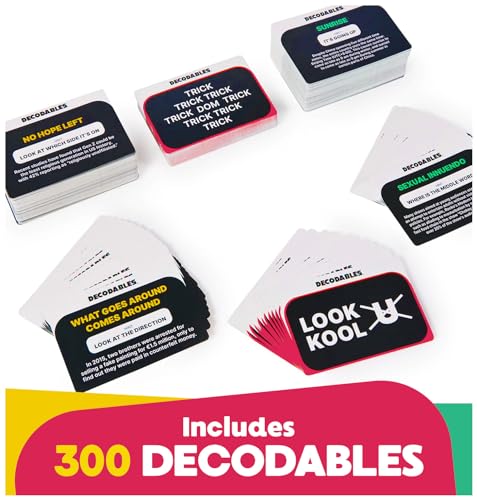 Spin Master Games, Decodables, A Hysterical Adult Party Game, Adult Card Game, Bachelorette Party Activity, 3-8 Players, for Ages 18 & Up - style: Decodables