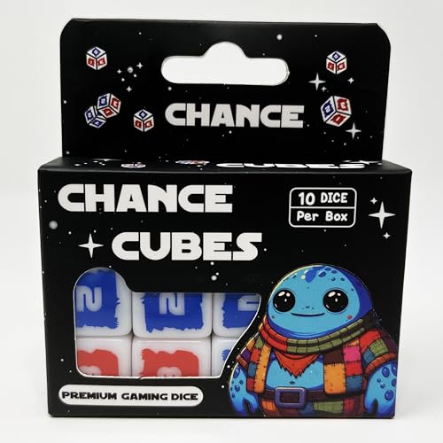 Chance Cubes – Set of 10 Premium Sci-Fi Dice | Inspired by Star Wars | Collectible D6 Tabletop Dice for RPGs, Board Games & Display