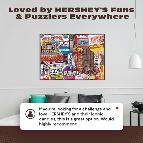 Buffalo Games - Hershey's Sweet Collage - 1000 Piece Puzzle for Adults | Official Art, Made in USA, Recycled Board, Finished Size 26.75 x 19.75 in, Includes Poster, Frameable Art, Giftable