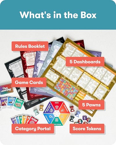 SimplyFun Time Jumpers - Educational Kids’ Game - Learn About History & Geography While Having Fun - 2-5 Player, for Ages 8 & Up - style: Time Jumpers