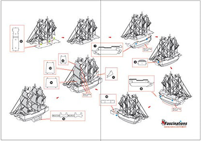 MetalEarth 3D Metal Model - Black Pearl Pirate Ship