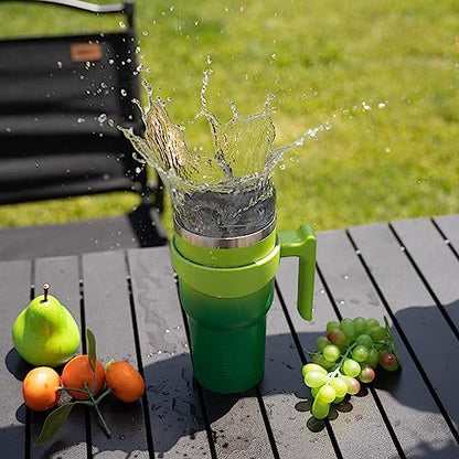 BJPKPK 10 oz Mini Tumbler with Lid, Straw & Handle, Insulated Steel Cup | Small, Spill Proof, Leak Proof, Thermal, Double Wall Vacuum, Sweatproof, Dishwasher Safe, BPA Free, Bamboo Grove - color: Bamboo Grove, size: 10 Ounces