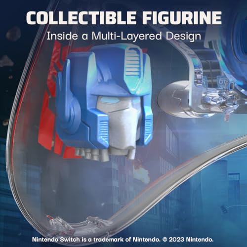 PDP REALMz Nintendo Switch Pro Controller, Customizable LED Lighting, 3.5mm Headphone Jack, Officially Licensed by Nintendo and Hasbro, Transformers: Optimus Prime City Battle - color: Optimus Prime