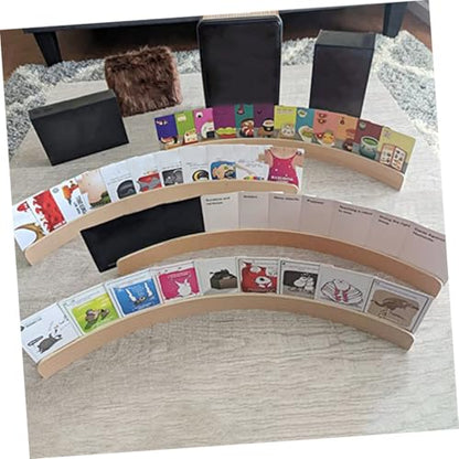 Happyyami Wooden Card Rack Holder for Playing Cards for Gaming and Toy Base for Organized Play for Boys and Girls and Adults