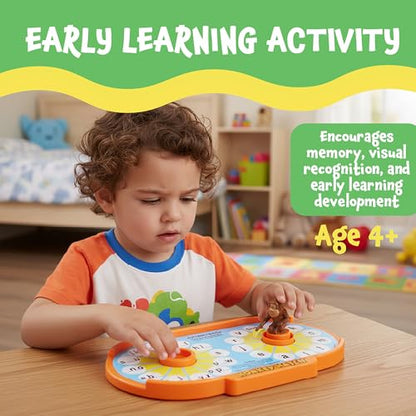 POPULAR PLAYTHINGS Monkey Match Toy Matching Game, Interactive Spinning | Educational Preschool Memory Game, for Toddlers Ages 4 & Up Learning Board Game, for Kids