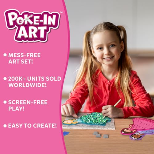 Skillmatics Poke-in Art – Magical Princesses, DIY Wood Craft Kits | Mess-Free Creative Fun for Kids, Colorful Craft Activity, Gifts for Girls & Boys Ages 4, 5, 6, 7, 8, 9 - style: 1. Magical Princesses