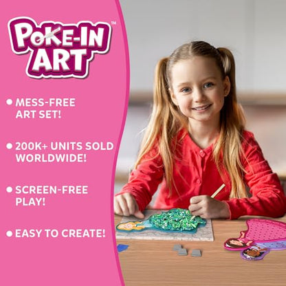 Skillmatics Poke-in Art – Magical Princesses, DIY Wood Craft Kits | Mess-Free Creative Fun for Kids, Colorful Craft Activity, Gifts for Girls & Boys Ages 4, 5, 6, 7, 8, 9 - style: 1. Magical Princesses