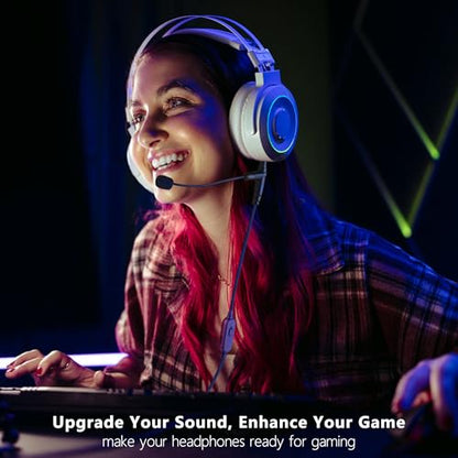 Gaming Boom Mic Cable with Mute and Volume Control for 3.5mm Headphones | Compatible with Beats Sony Philips V-Moda Headphones with 3.5mm Audio Jack, Turn Headphones Into Gaming Headset, 6.6ft