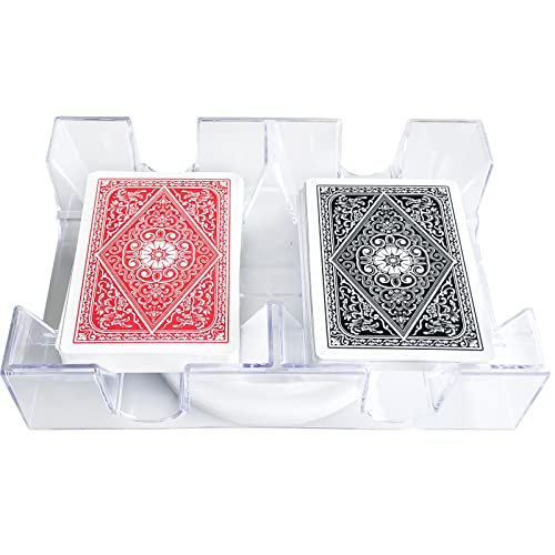 Yuanhe 2 Deck Rotating-Revolving Playing Card Tray, Card Holder (Pack of 2) - size: 7.24(L) x 5(W) x 2(H) inches (Pack of 2)