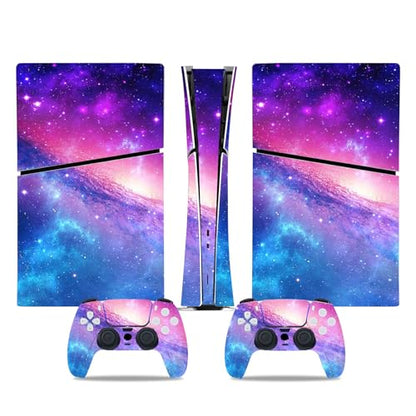 Skin Sticker Compatible with PS5 Slim Digital Console Controller (Purple) | Protective Decal Cover, Game Device Vinyl - color: Purple