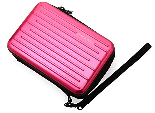 Anti-Shock Silver Aluminium Carry Travel Protective Storage Case Bag for 2.5" Inch Portable External Hard Drive HDD USB 2.0/3.0 (Red) - color: Red
