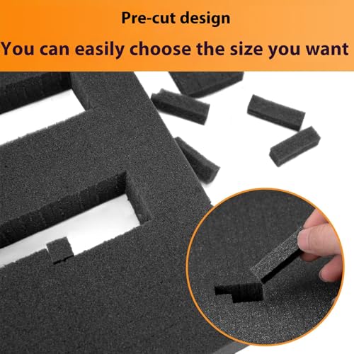 Pick Apart Foam Insert Square Sheet With Bottom Use For Board Game Box Cases Storage Drawer Industrial Project Pick And Pluck Sheets - size: 405x305x40mm